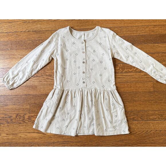 Rylee + Cru Girls' Horseshoe Drop Waist Dress Size 6-7 - Picture 1 of 4